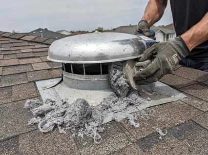 Cleaning Dryer Vent On Roof in South Whittier