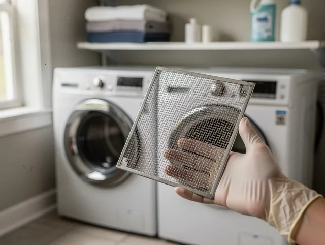 South Whittier Dryer Vent Cleaning specialist performing detailed lint trap cleaning service in South Whittier