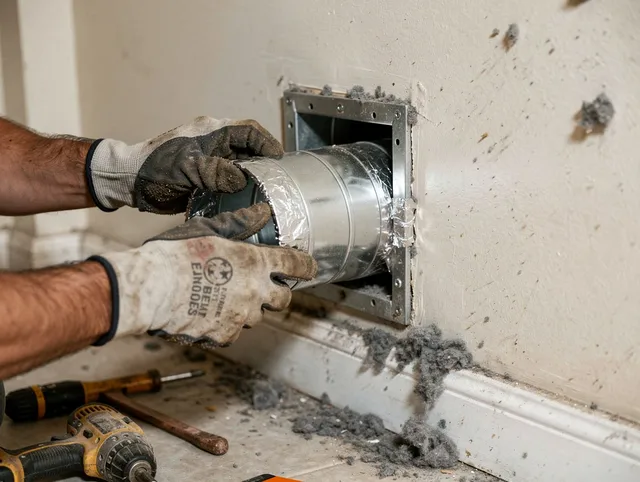 Professional dryer vent repair and installation by South Whittier Dryer Vent Cleaning in South Whittier