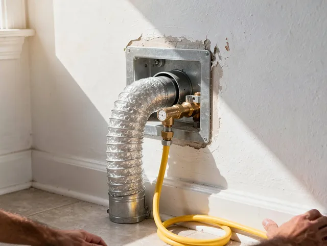 South Whittier Dryer Vent Cleaning certified technician performing specialized gas dryer vent cleaning in South Whittier